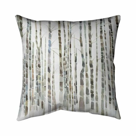 BEGIN HOME DECOR 26 x 26 in. Birch Trees Forest-Double Sided Print Indoor Pillow 5541-2626-LA135